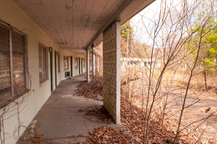 The Warrior Motel is one of the abandoned motor courts around Bryson City and Cherokee, NC.  Now, a local shop owner has purchased the property and operates out of the front of the motel. 