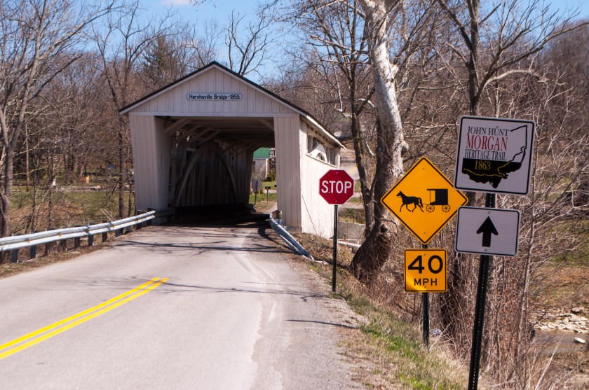 Next up, bridge #3: Harshaville.  This bridge was one of the few in the area to escape the torch during a Civil War Raid. 