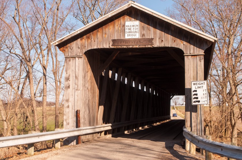 We hit McCafferty Bridge sixth. It was quite a busy one-lane bridge. It was built in 1877 and is 160 feet long. 