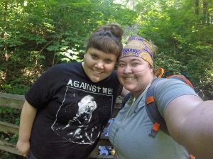 Hiking is always better with friends! This is Karli and me (looking all sexy in my Buff, a.k.a. sweat catcher. Because if there is one thing I do well, its sweat.)  
