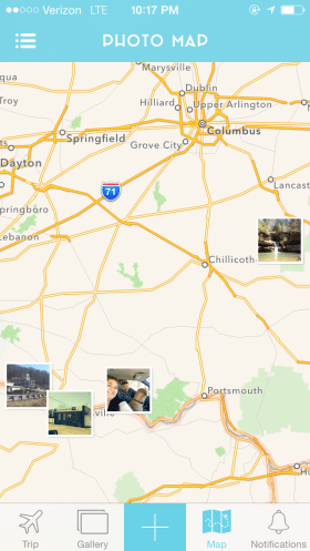 Tripcast sorts photos by location - not chronology - so you can always remember exactly where you saw that crazy road sign. 